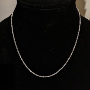 925 Sterling Silver Sparkle Necklace - 18"